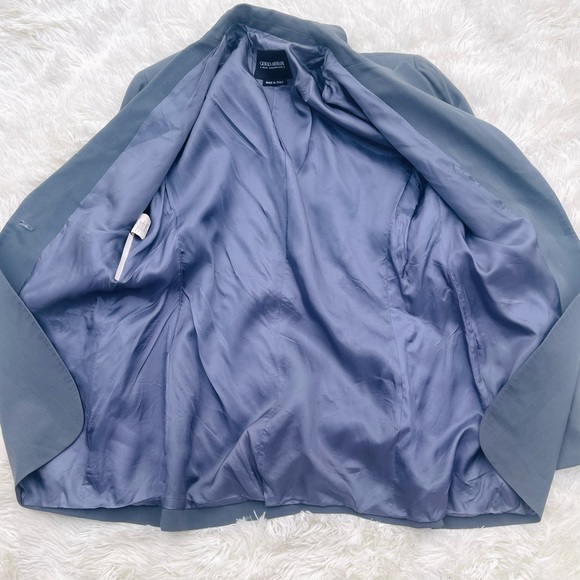 Giorgio Armani Borgonuovo 21 Women’s Y2K Single Breasted Jacket Slate | Size 10 - Picture 10 of 11